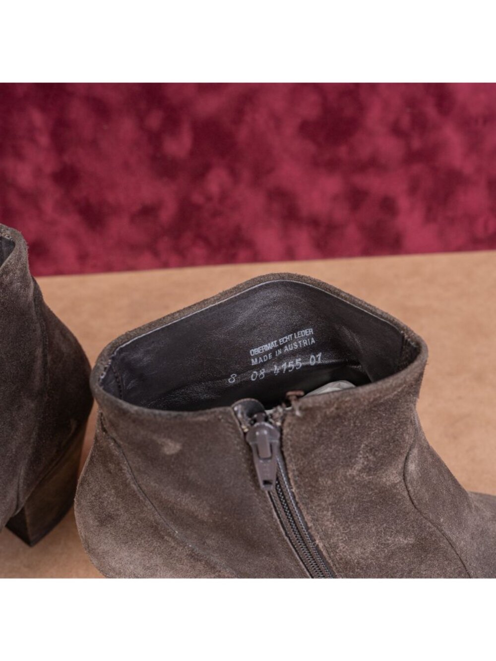 Paul Green Women Brown Suede Zip Ankle Summer Western Boots sz 10.5US UK8 - Picture 6 of 8